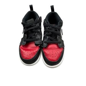Jordan 1 Low ALT (PS) 'Bred Toe 2.0' White Black Red Hook & Loop 10C Nike Air